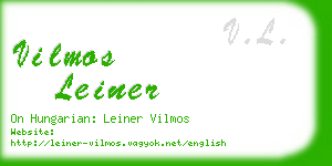 vilmos leiner business card